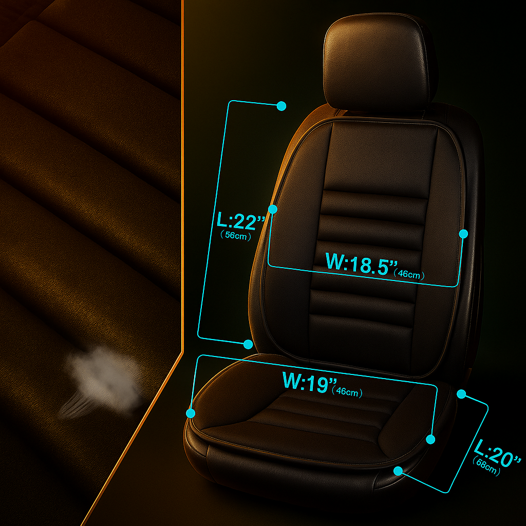 Elite Comfort Duo – Premium Ergonomic Car Seat Cushion Set (2 Pcs) | Universal Fit & Secure Buckle Design